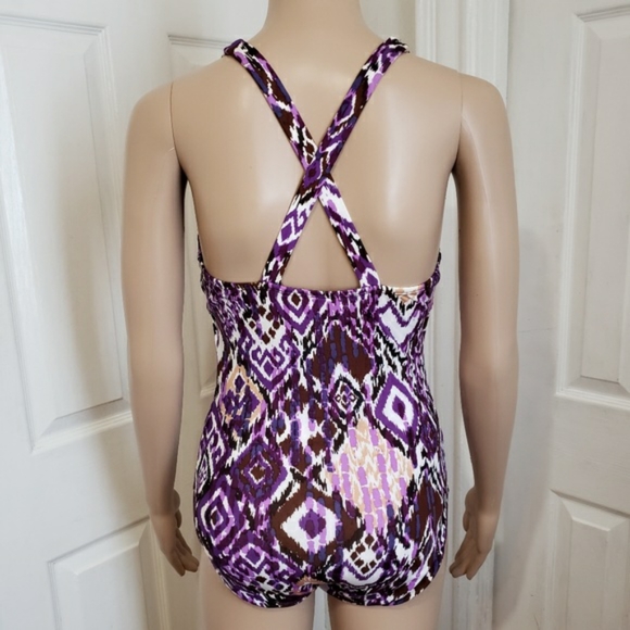 NEW! Speedo Geometric Print one-piece Swimsuit -10 - Picture 5 of 7